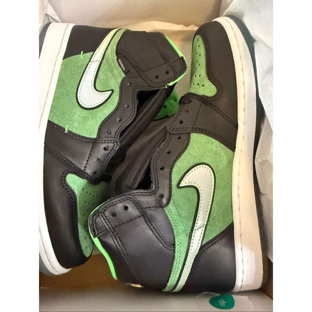 Nike Men's Air Jordan 1 High Zoom High Top Athletic Shoes Zen Green Size 8.5